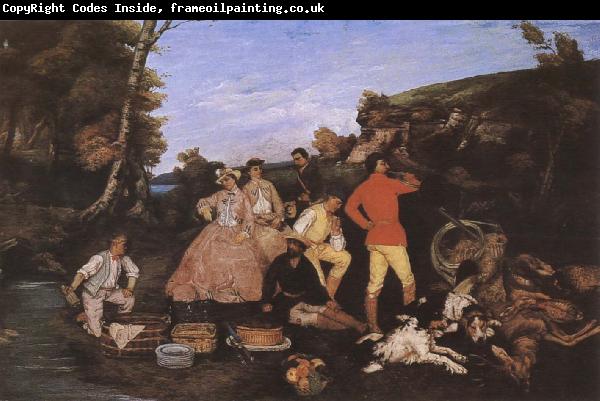Gustave Courbet Hunter-s picnic